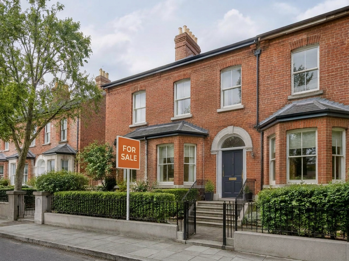 Red-brick Dublin home prepared for sale