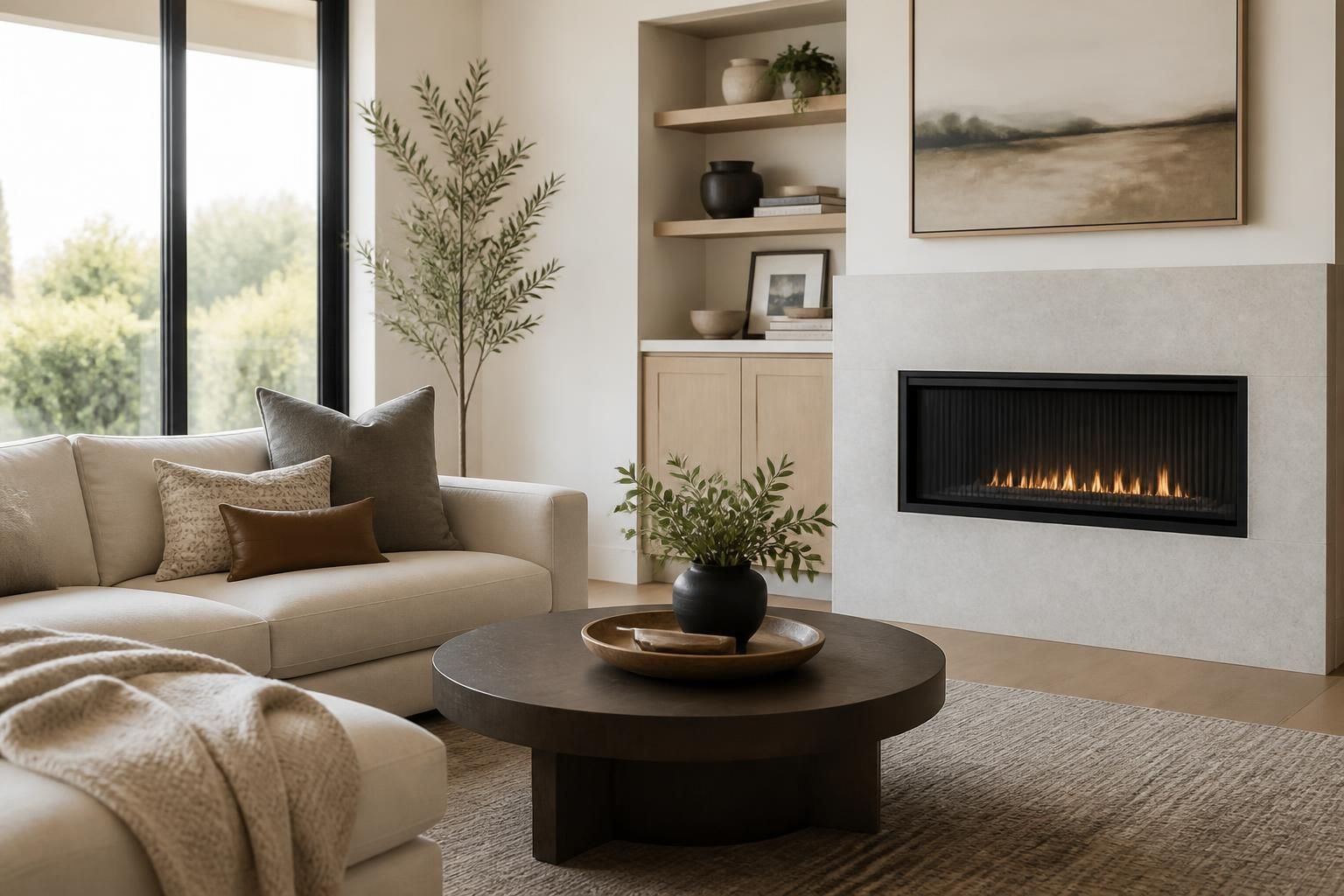 Beautifully staged modern home interior with clean finishes